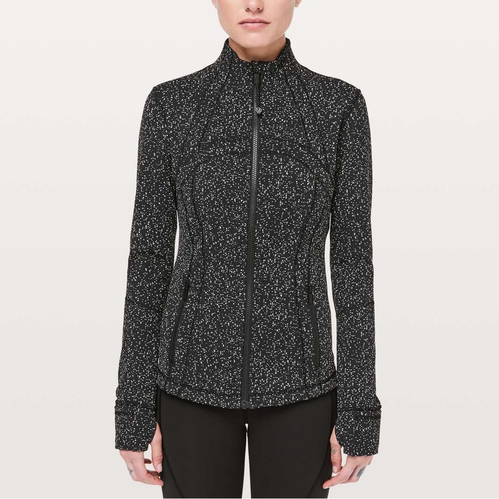 Lululemon Define Jacket in Magnetized Jacquard Black White